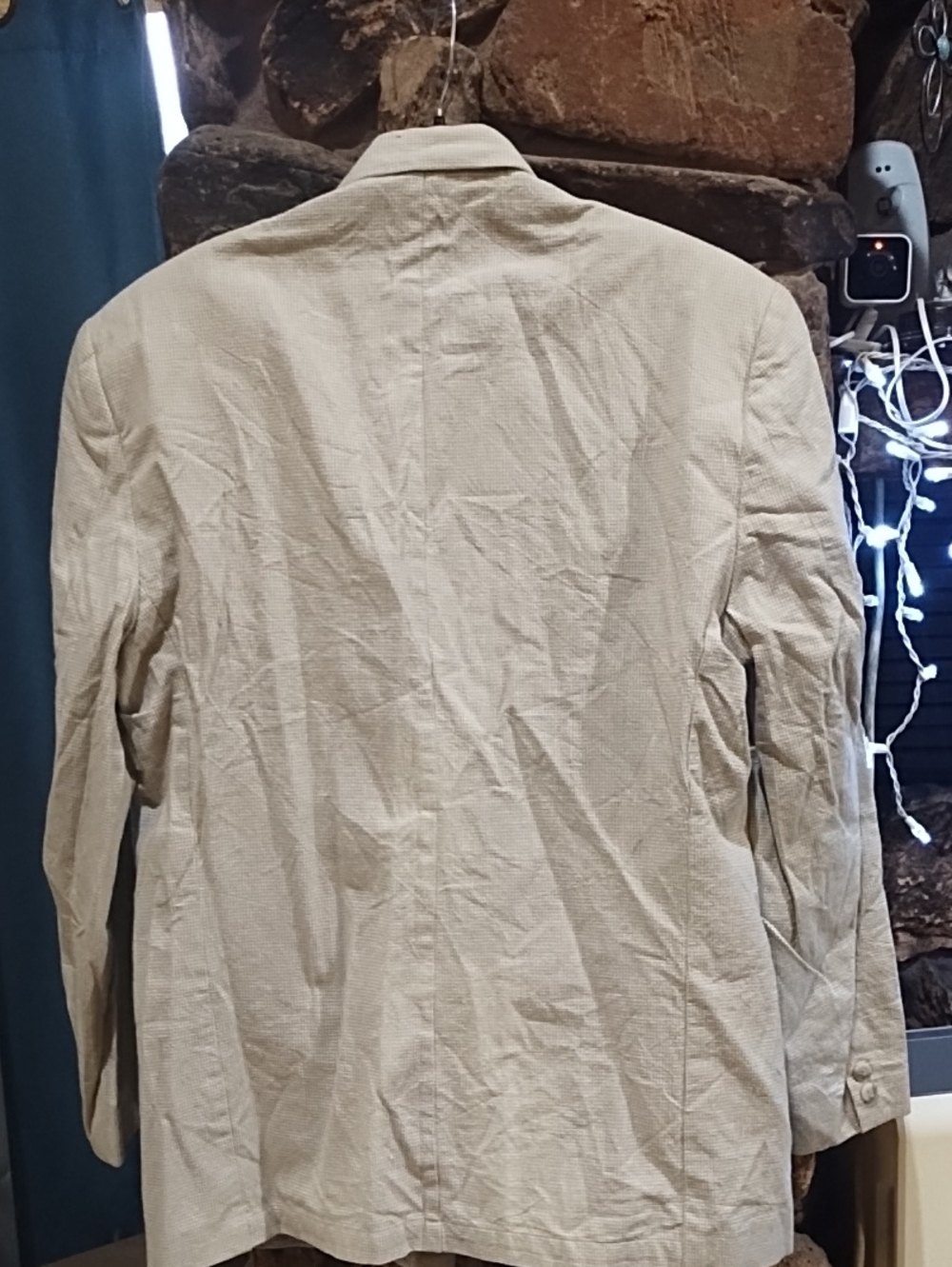 Claiborne Classic Double-Breasted  Cream Blazer - Picture 4 of 4